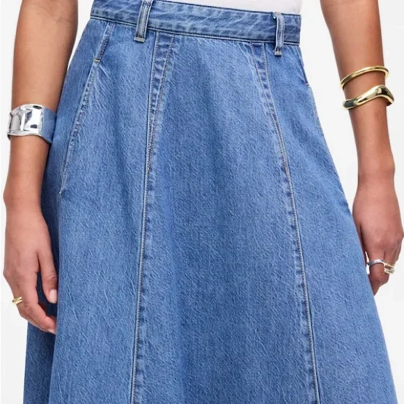 Madewell Denim Maxi Skirt - Picture 2 of 6